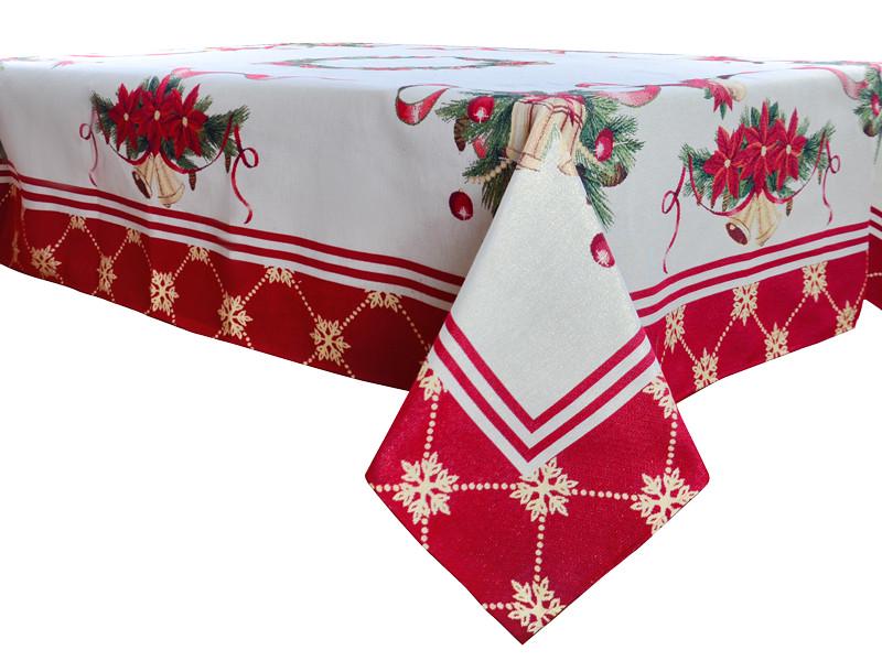Скатерть гобеленовая CARPI новогодняя с люрексом 140х180 см