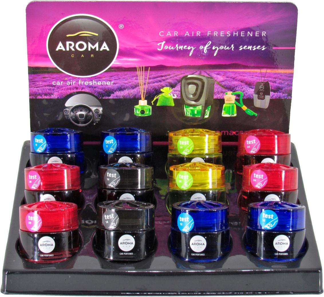 Ароматизатор Aroma Car Gel банка MIX 12 шт. 50 мл
