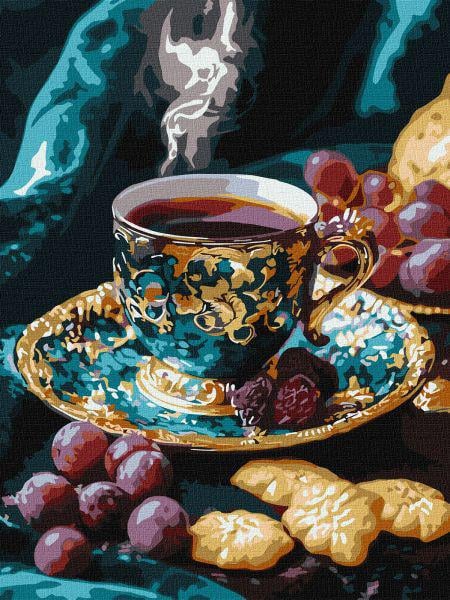 Картина по номерам Ideyka Кофе по-турецки с красками металлик extra 30х40 см (Id-KHO5714)