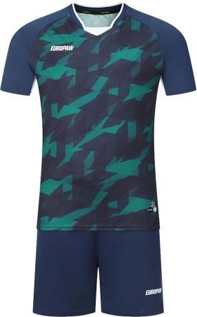 Комплект футбольной формы Europaw 027 europaw726 XL Бирюзовый/Темно-синий