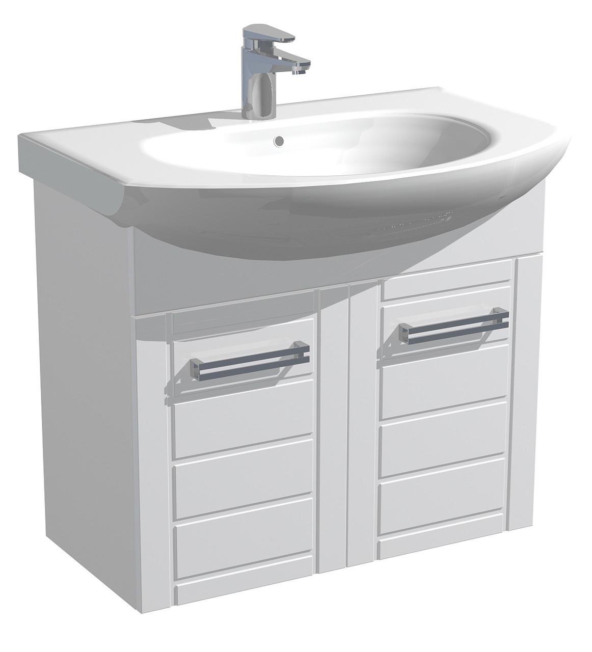 Тумба для ванної кімнати навісна з умивальником Руна 70 см Білий (30632051)