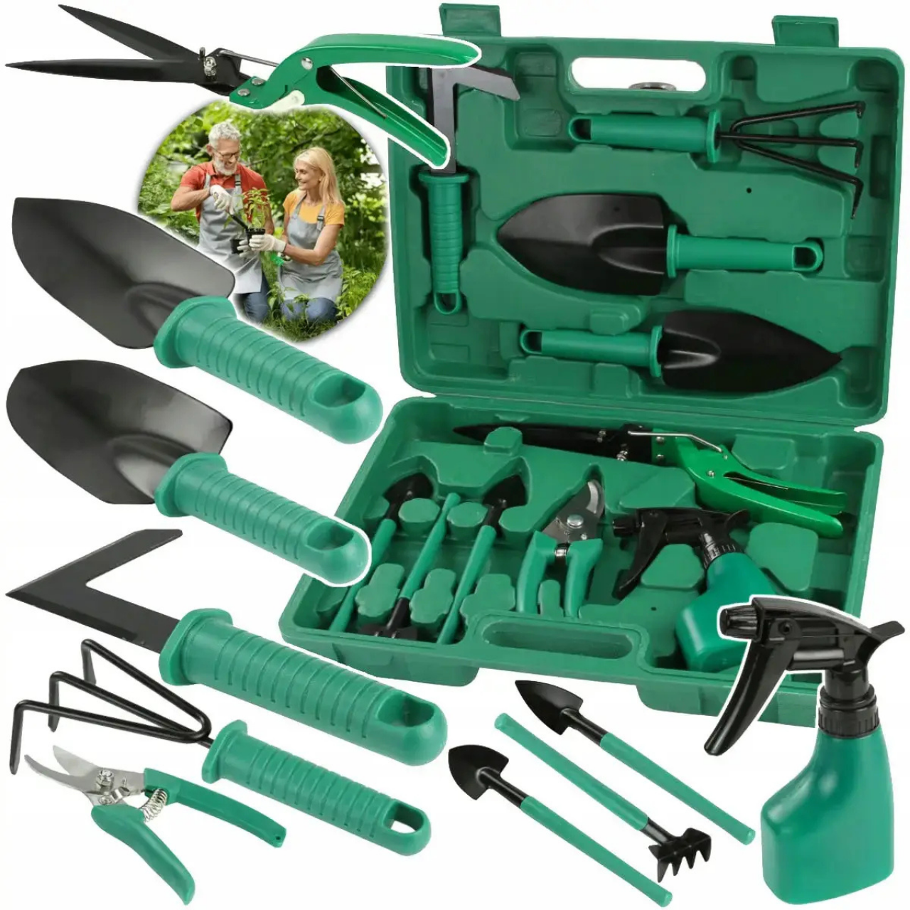 Набір садових інструментів 10 предметів Зелений (11205681) - фото 10