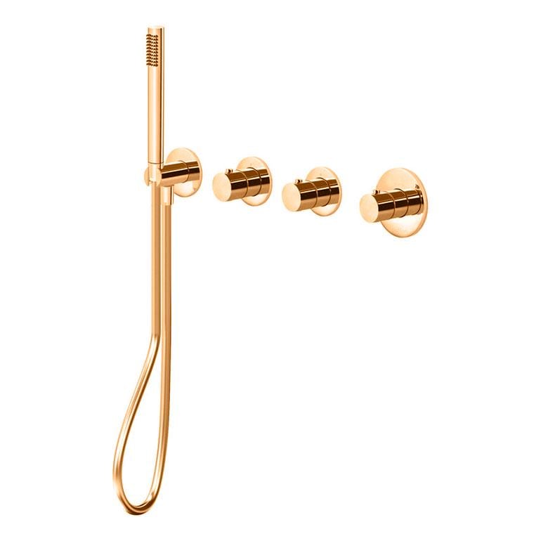 Внешняя часть смесителя без скрытой части Paffoni Modular Box MDE000HG с термостатом Золотой (233785)