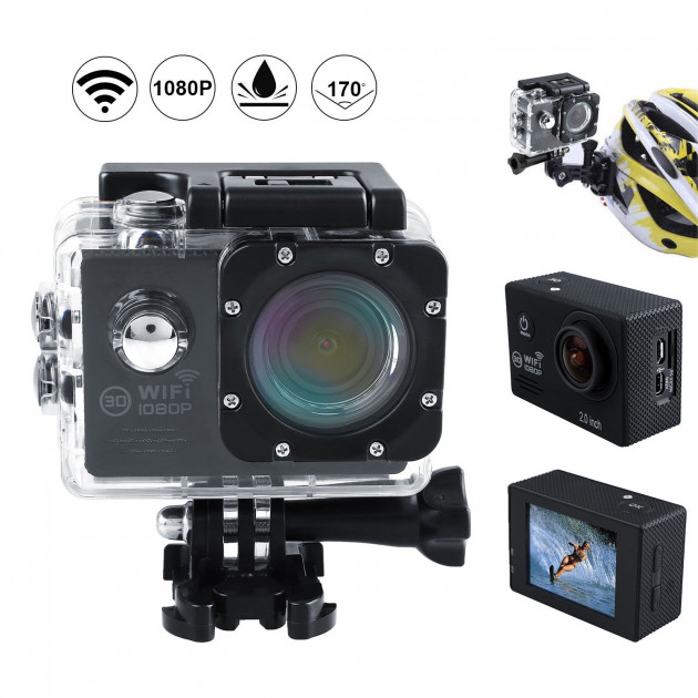 Екшн-камера Action camera SJR700 UltraHD з аквабоксом для підводної зйомки без Wi-Fi + Гнучкий штатив - фото 21