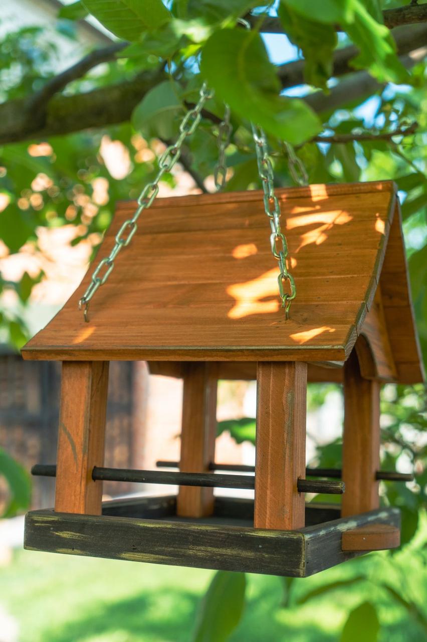 Кормушка для птиц и белок подвесная Сакура из натурального дерева 28×27×32 см Коричневый - фото 5 Кормушка для птиц и белок подвесная Сакура из натурального дерева 28×27×32 см Коричневый - фото 5