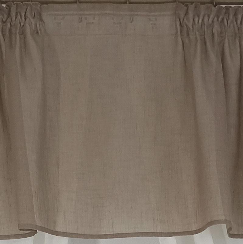 Комплект тюль на кухню Дублин лен 280х170 см 5 пр. Мокко/Молочный (Dublin 107-milk) - фото 2