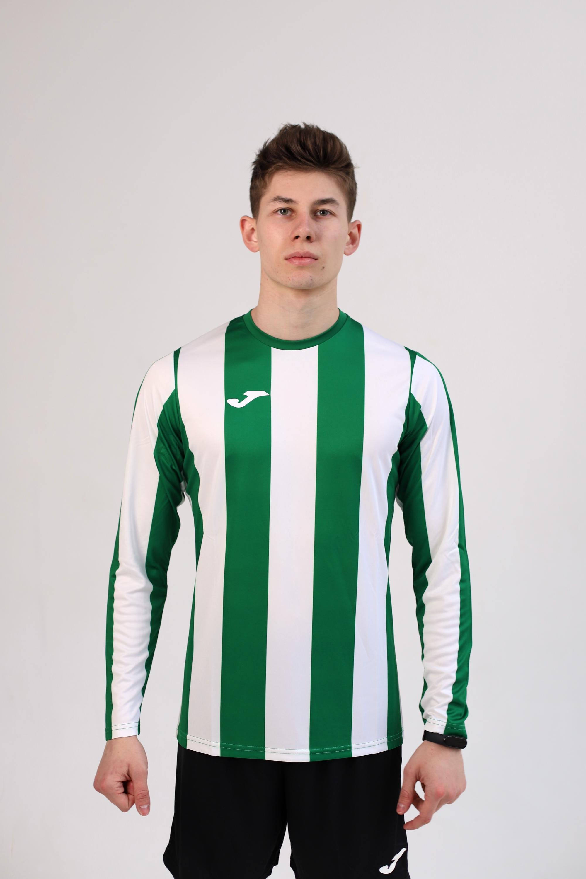 Футболка Joma 103250.452 Inter Classic Long Sleeve T-Shirt M Green/White (8445757300157) - фото 1