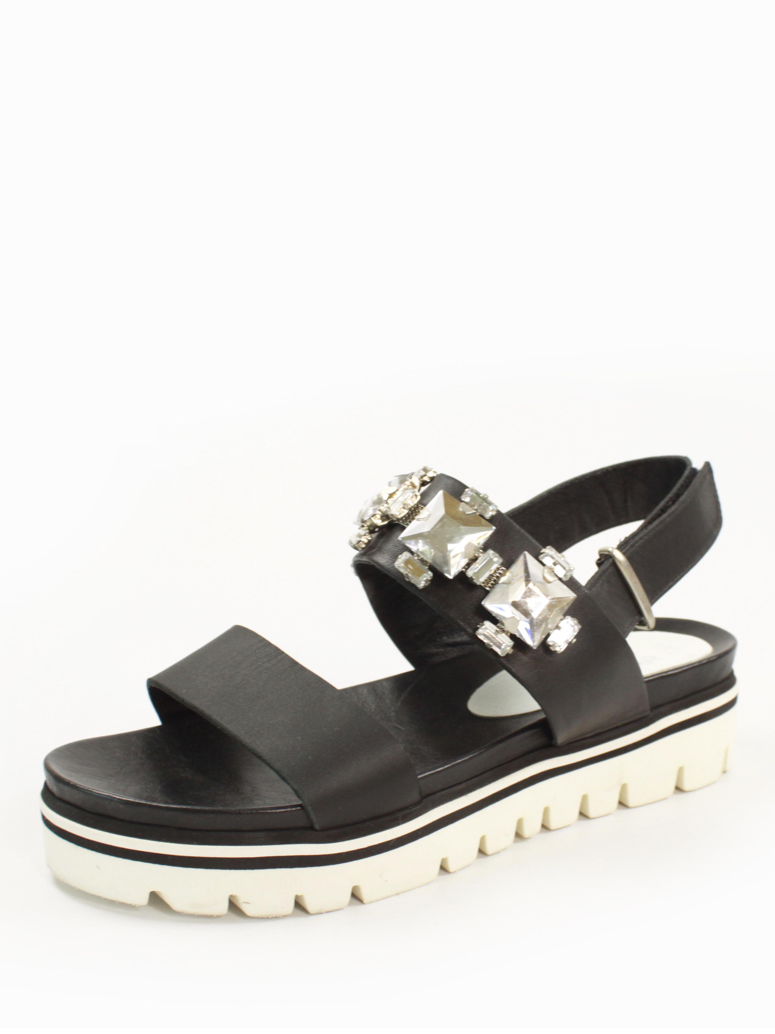Сандалии кожаные женские It-girl 832-3 р. 37 Black (832-3_37)