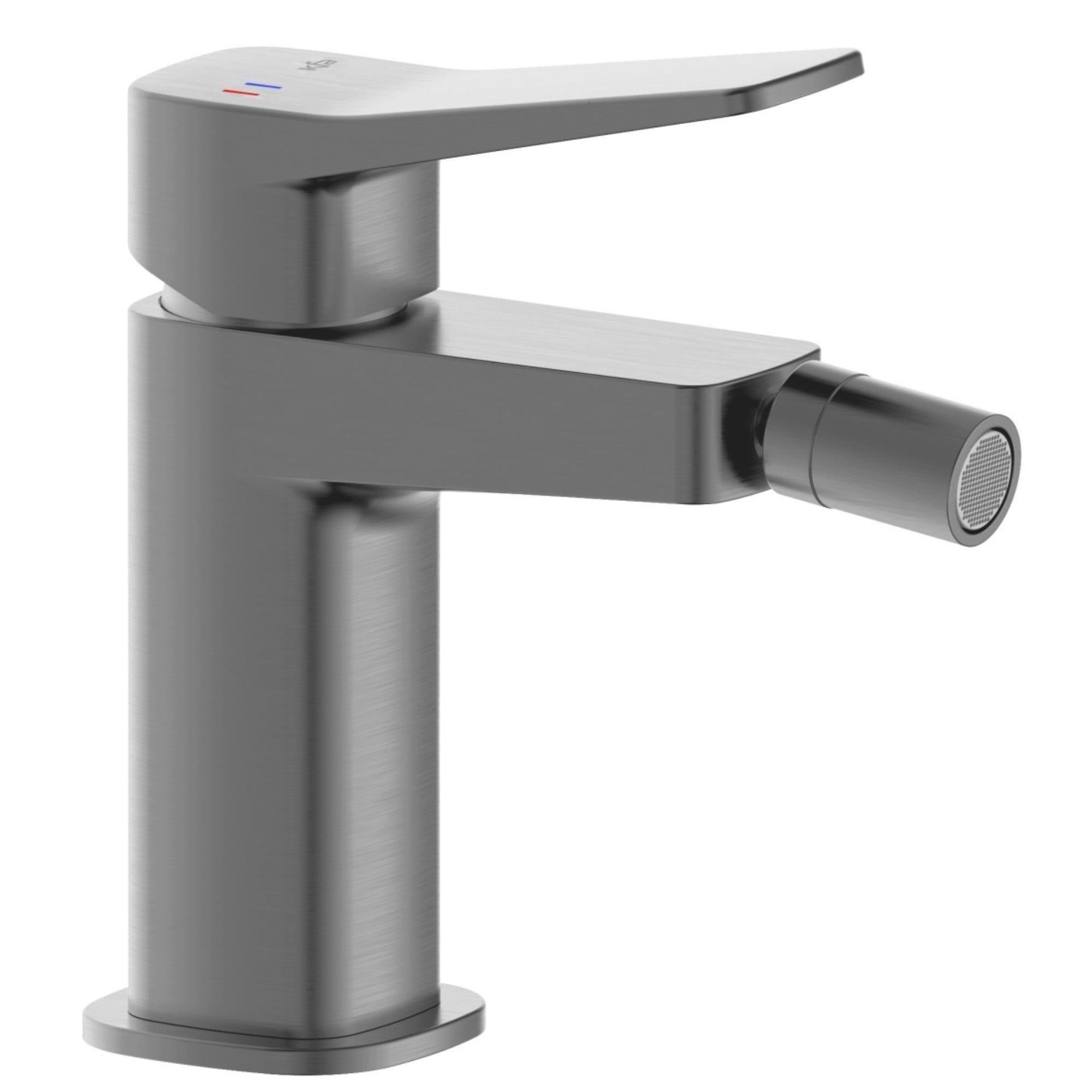 Смеситель для биде KFA Armatura Malaga однорычажный и донный клапан Click-Clack Сатин (4527-015-61)