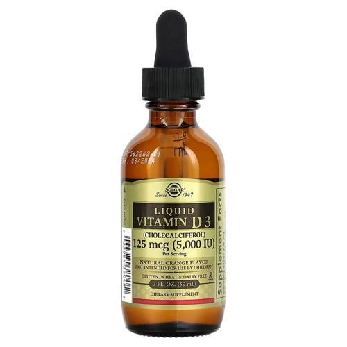 Витамин D Solgar Liquid Vitamin D3 Natural Orange 5,000 IU 59 мл Апельсин (SOL-32048)