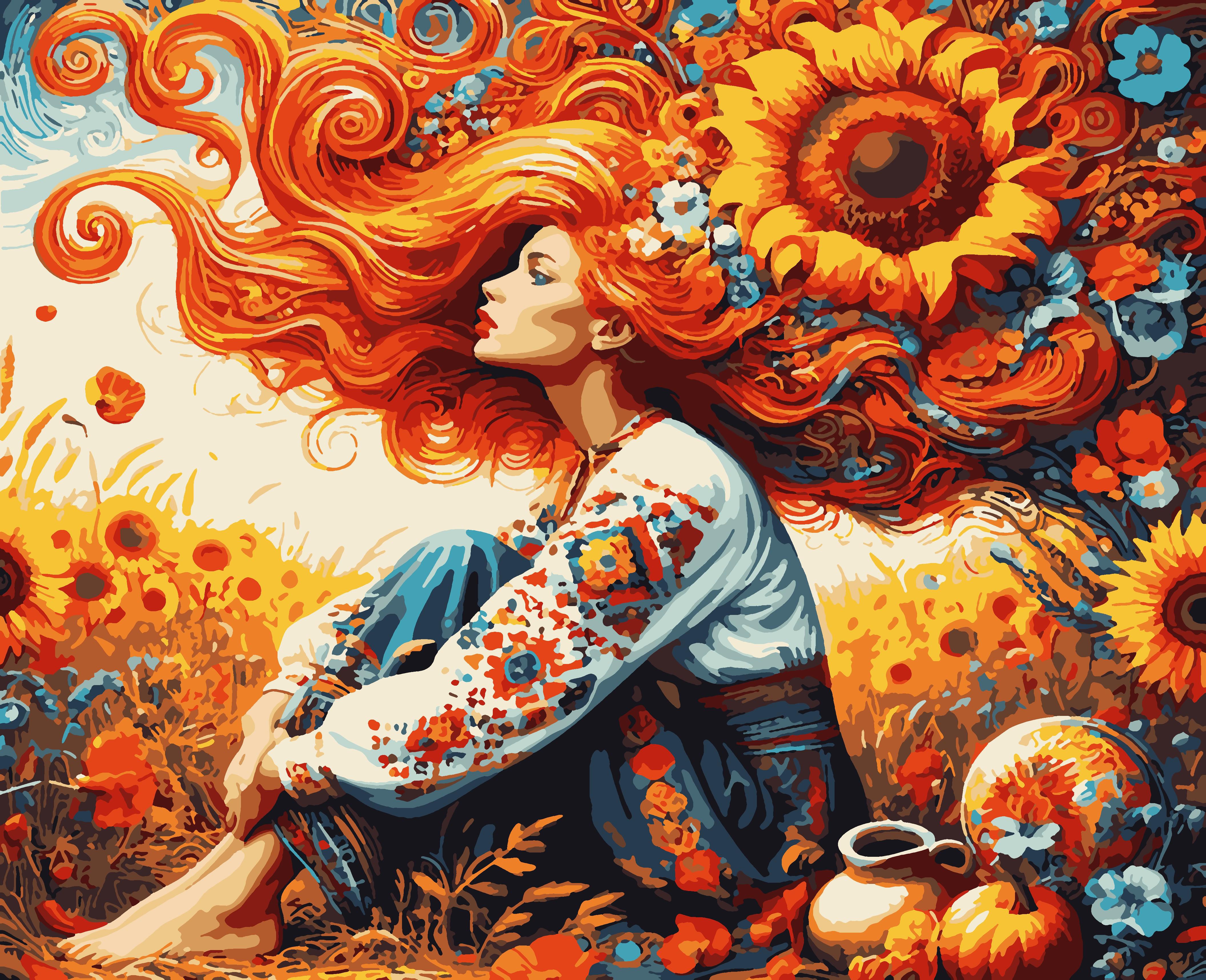 Картина по номерам Artissimo Украиночка 50x60 см без коробки (PNX2835)