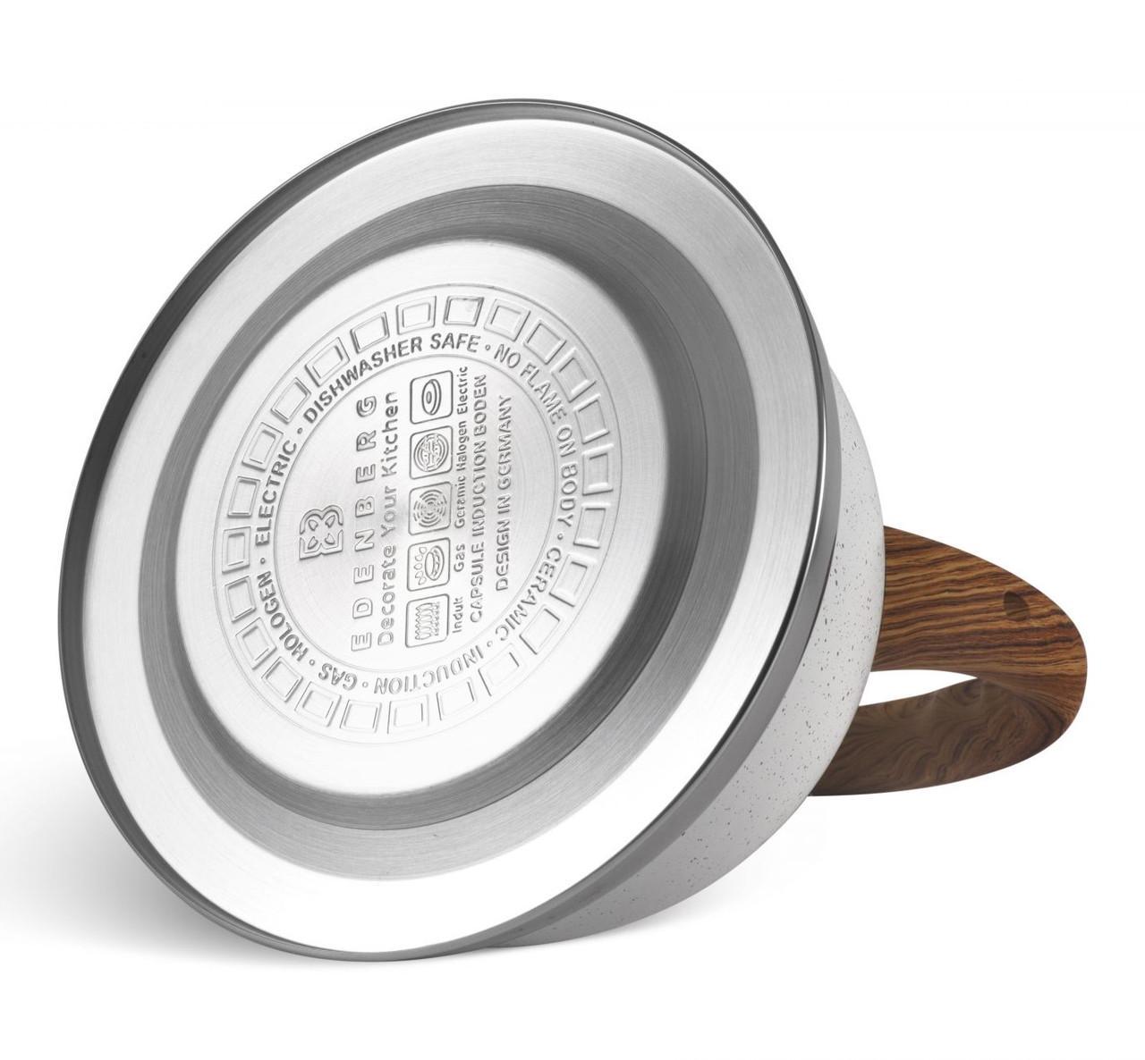 Чайник зі свистком для індукційної плити Edenberg EB-8852 мармурове покриття 3 л Білий (2530558917) - фото 4 Чайник зі свистком для індукційної плити Edenberg EB-8852 мармурове покриття 3 л Білий (2530558917) - фото 4