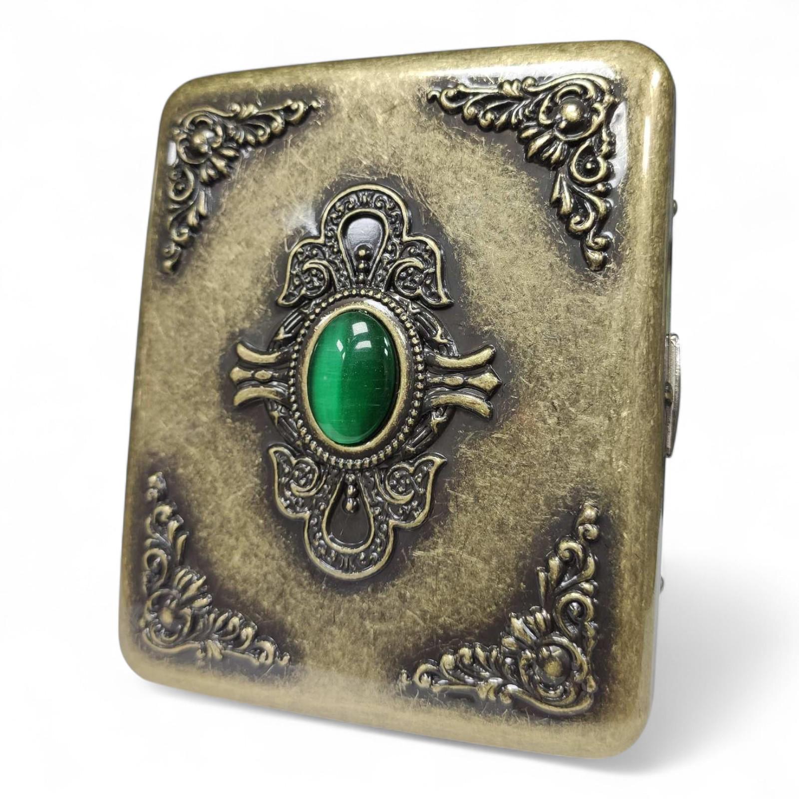 Портсигар металлический RUIPAI Emerald Brass в подарочной упаковке на 20 сигарет (XT-3-150A Brass) Портсигар металлический RUIPAI Emerald Brass в подарочной упаковке на 20 сигарет (XT-3-150A Brass)