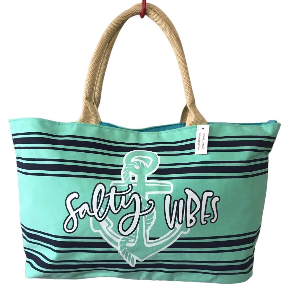 Сумка пляжная женская летняя из ткани на молнии Зеленый (HN556) Сумка пляжная женская летняя из ткани на молнии Зеленый (HN556)