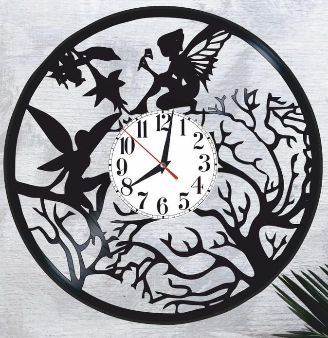 Часы настенные Эльфы 2177 из виниловой пластинки