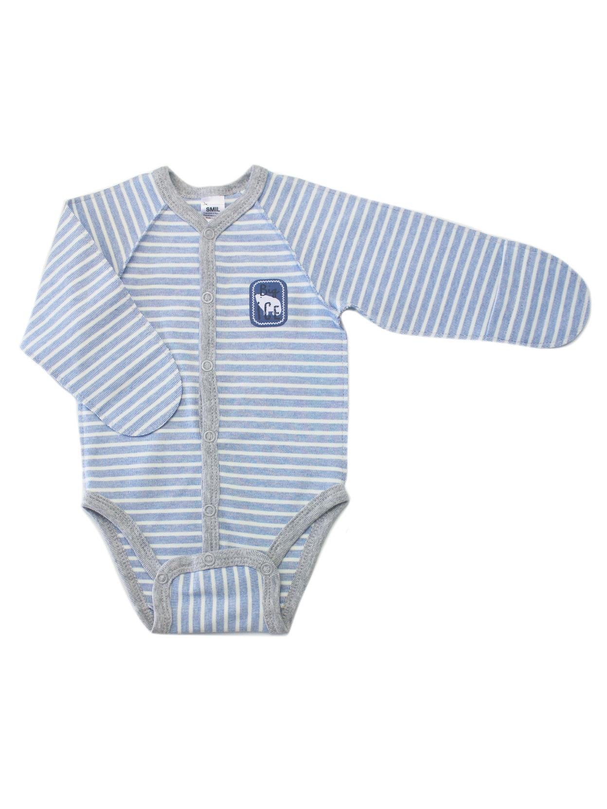 Боди для младенцев Smil 56 см Голубая полоска (102698)