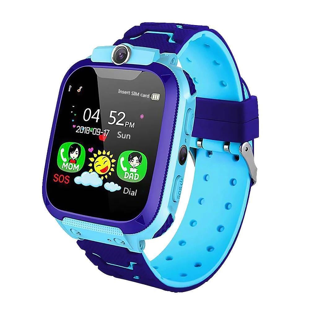 Смарт-часы детские Aishi Q12 с GPS/родительским контролем и прослушиванием Blue (15329)