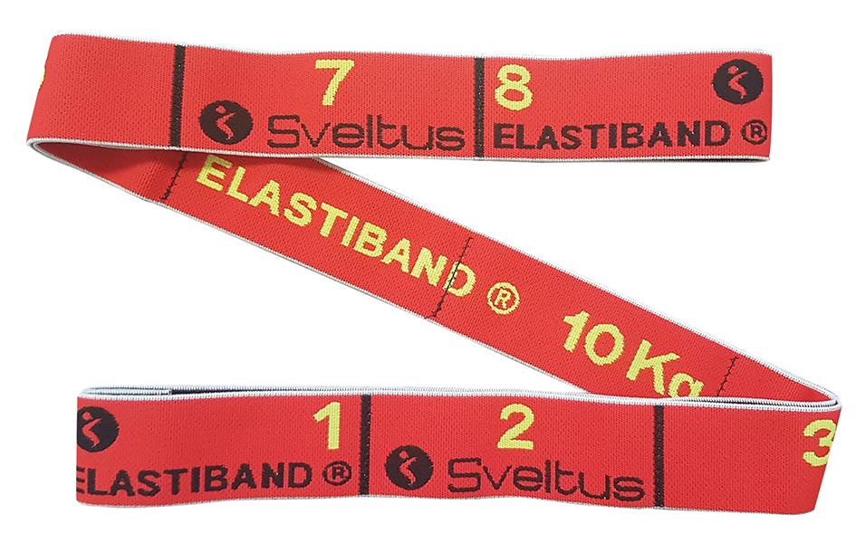 Еспандер для фітнесу Sveltus Elastiband 10 кг та QR код Червоний (SLTS-0006)