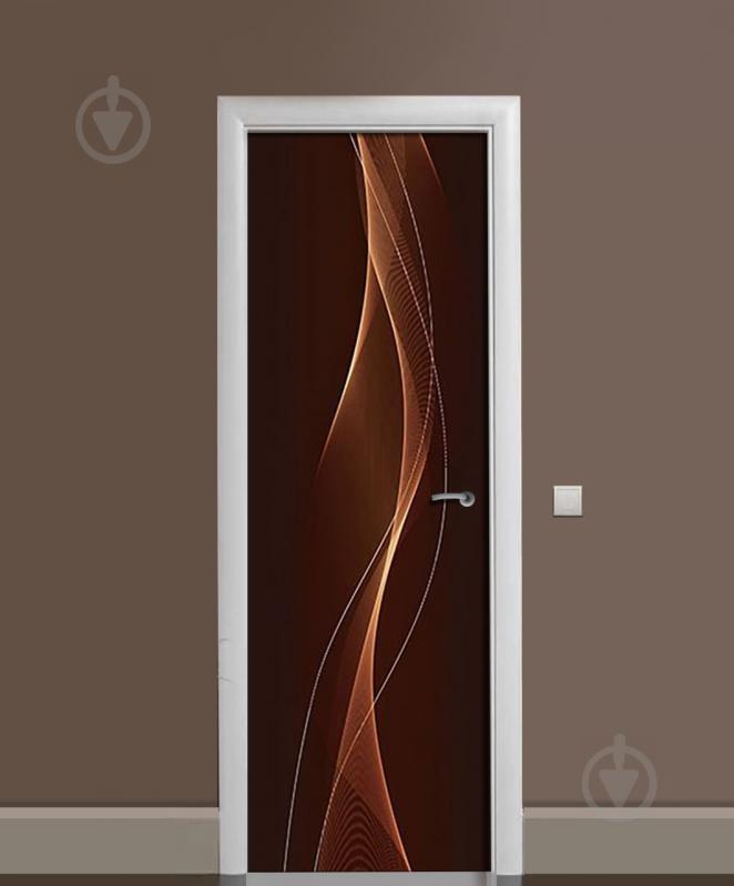 Наклейка на дверь Zatarga «Волны шоколада» 650х2000 мм виниловая 3Д наклейка декор самоклеящаяся