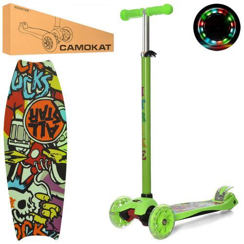 Самокат детский трехколесный iTrike JR 3-055-1-GR Зеленый - фото 2 Самокат детский трехколесный iTrike JR 3-055-1-GR Зеленый - фото 2