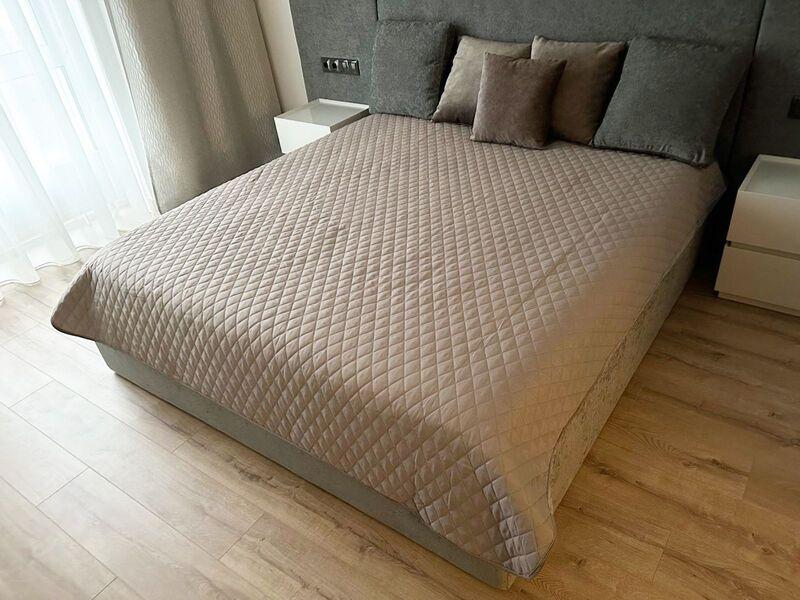 Покривало двостороннє Decorator Ромб 17 0808/13 0401 140x215 см Капучино/Бежевий (2020720)