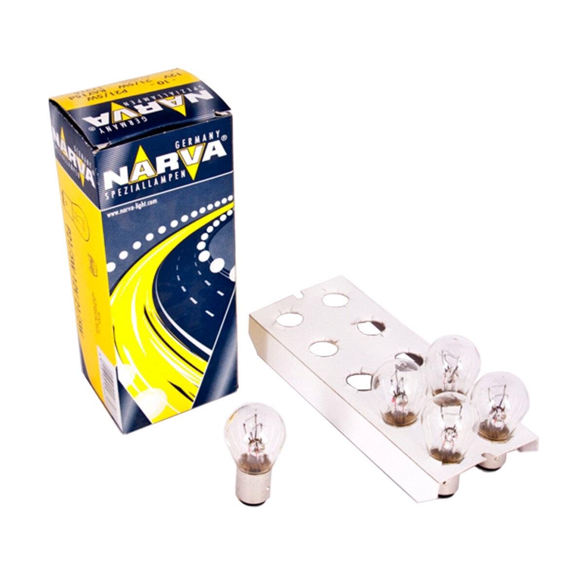 Автомобильная лампа накаливания Narva P21/5W 12V 21/5W BAY15d 10 шт. (2542)