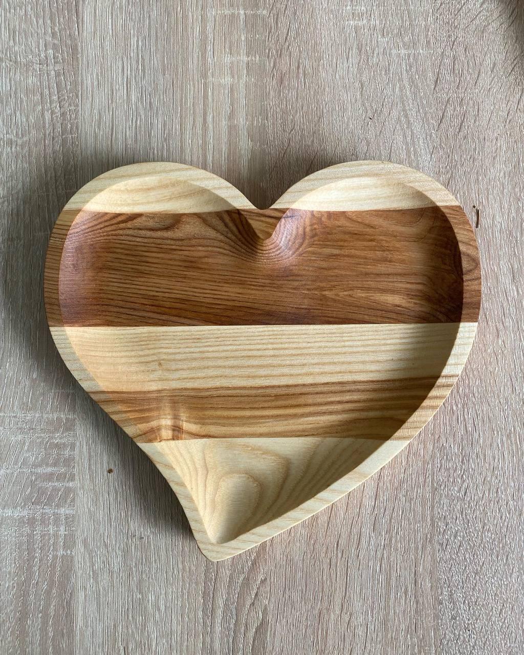 Менажница деревянная Сердце 24x25 см (2409421517)