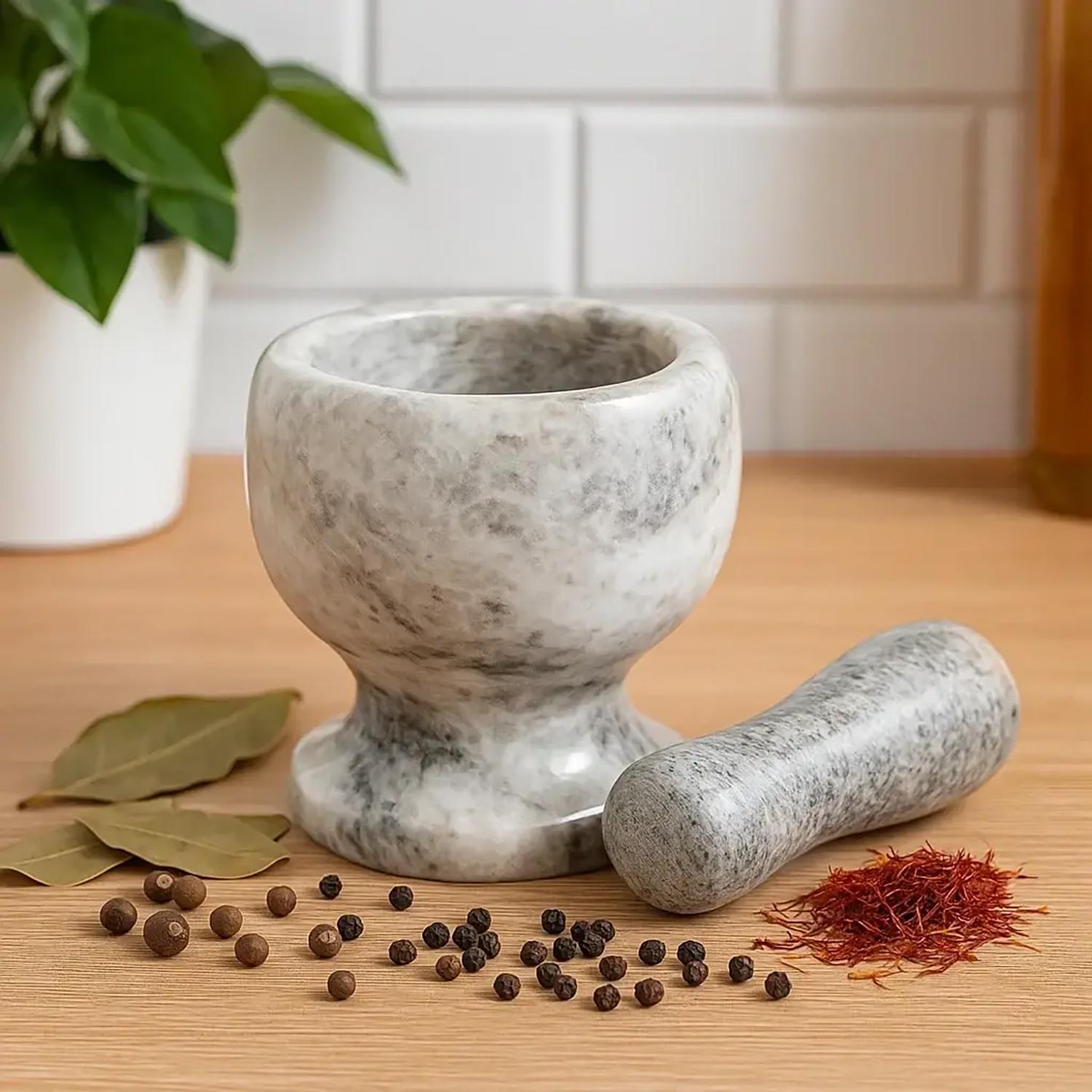 Ступка с пестиком керамическая под мрамор (87663) - фото 4 Ступка с пестиком керамическая под мрамор (87663) - фото 4