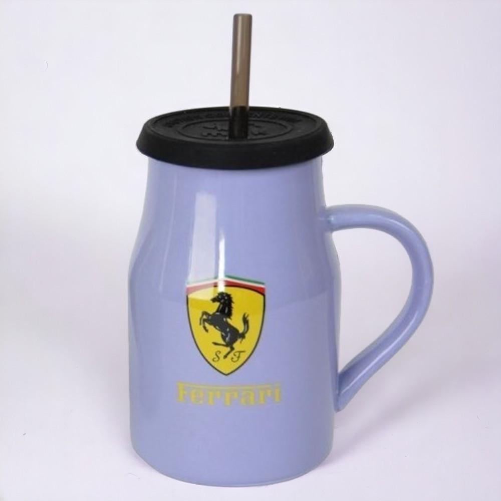 Кружка с крышкой и трубкой Авто-Итали 400 мл Синий (21-син-O8030-60)