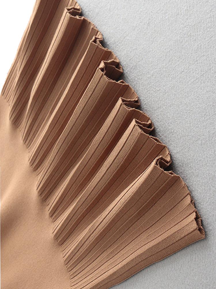 Юбка годе миди трикотажная Forza Viva MW-KS-1978V-1 р. 44 Бежевый (17852328) - фото 2