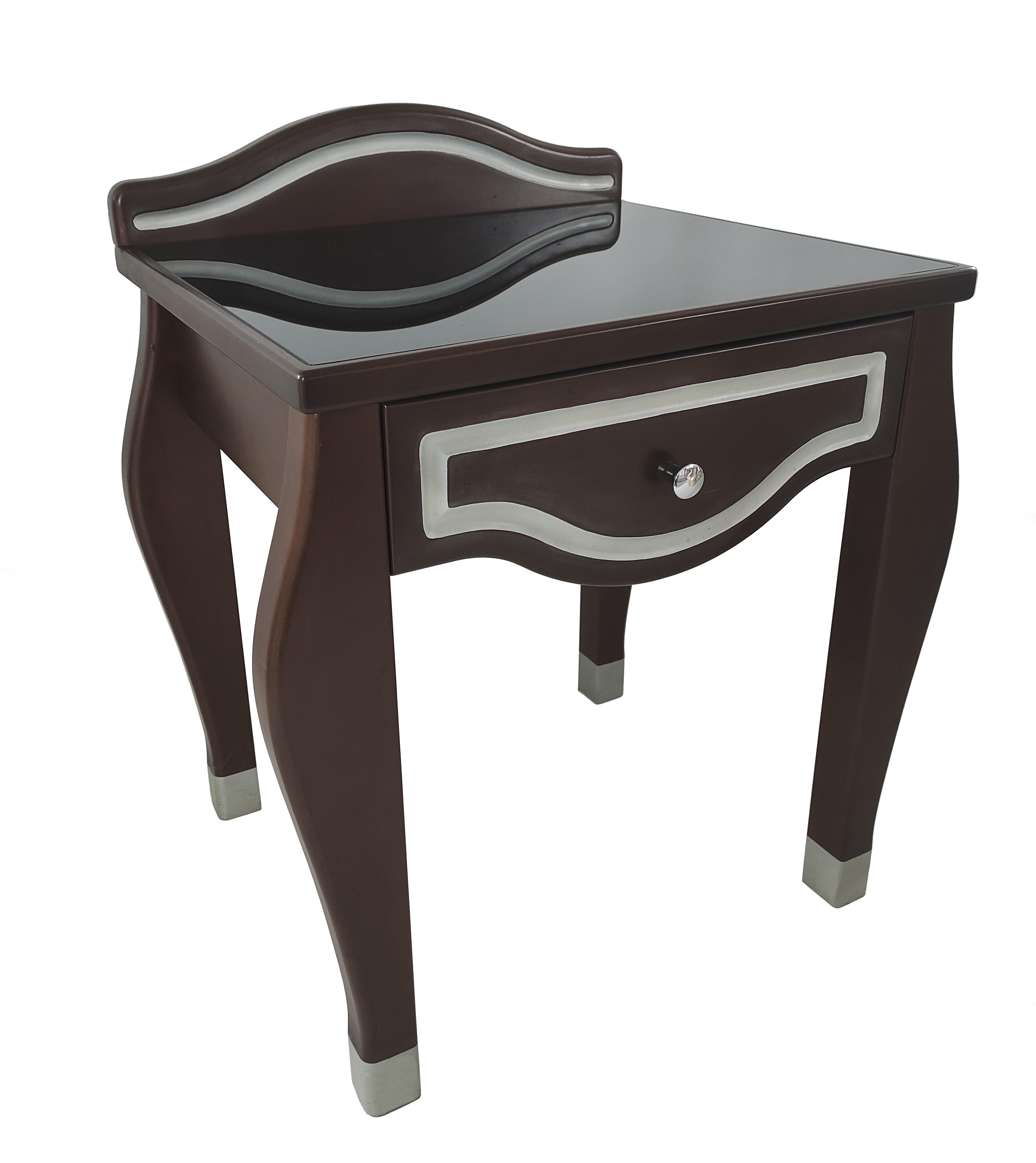 Тумба нічна ТМ ГласАнтонік 400х400х450 мм Темний горіх