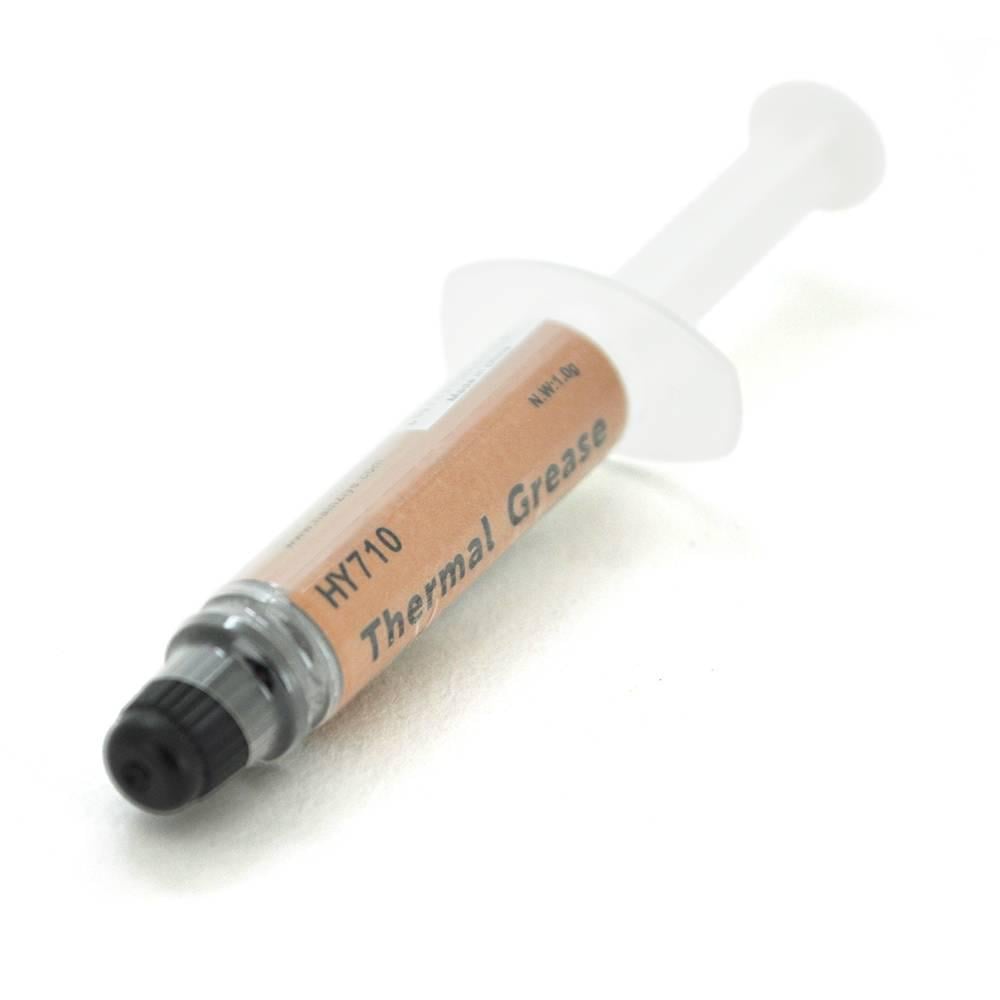 Паста термопровідна HY-710 Q50 шприц > 3 17W/m-K <0,067 °C-in2/W -30 ° ≈240 °C OEM 1 г Grey (31453)