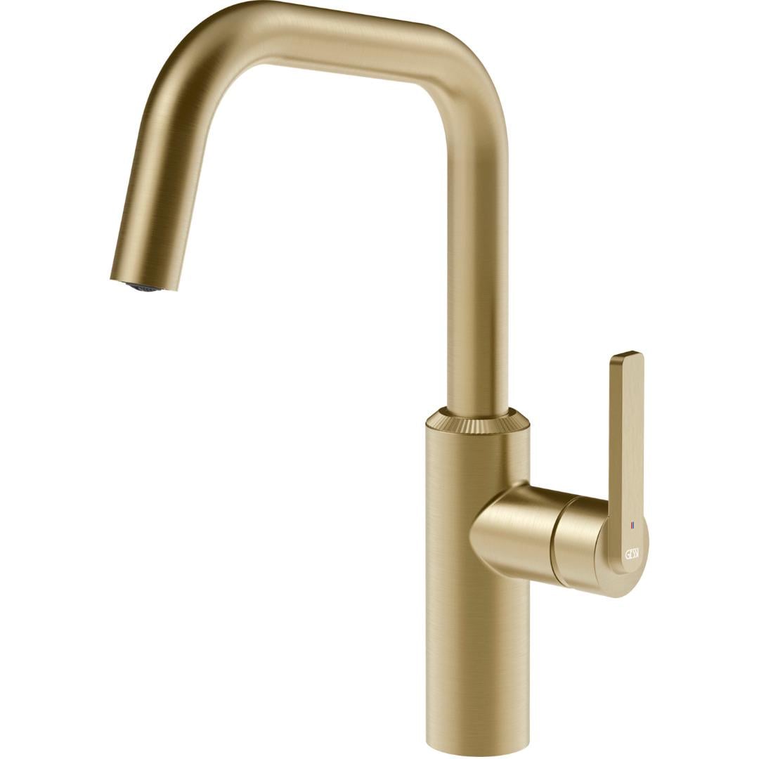 Смеситель кухонный Gessi Segni Латунь брашированная PVD (60944#727)