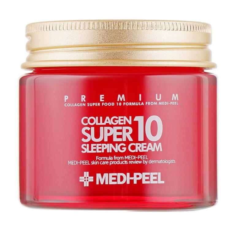 Крем ночной для лица омолаживающий Medi Peel Collagen Super 10 Sleeping Cream с коллагеном 70 ml (KT0017) - фото 1