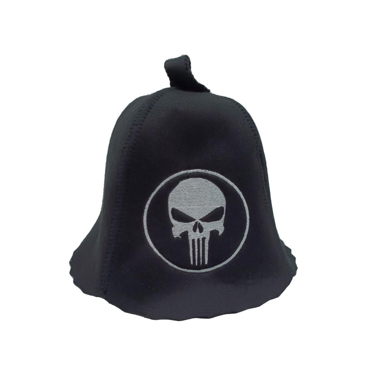 Шапка для лазні Luxyart Каратель штучний фетр Чорний (LA-651)