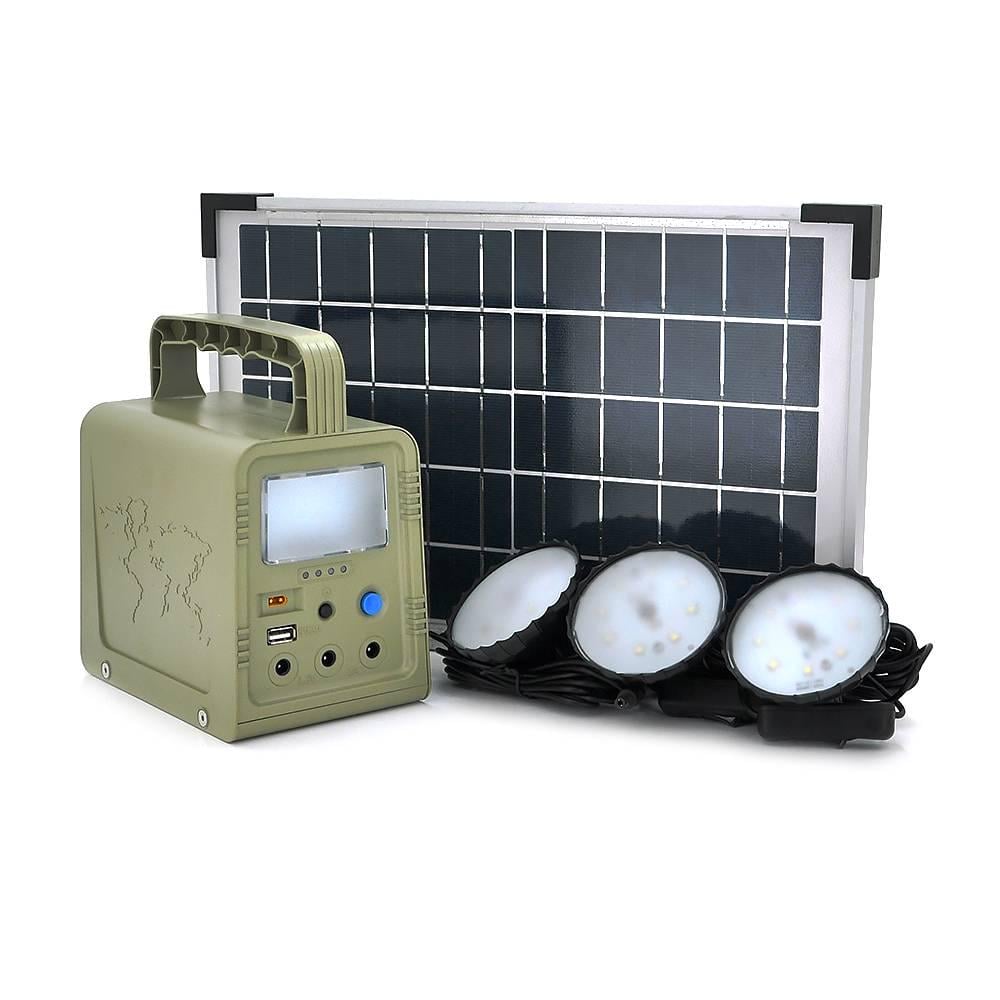 Ліхтар портативний BRAZZERS BRPF-CF42/18 Solar panel 18W LiFePO4-42Wh DC 2x3,2V USB 1x5V/2A 3x6W Led лампи 3W вбудований ліхтар 1 м (28944)
