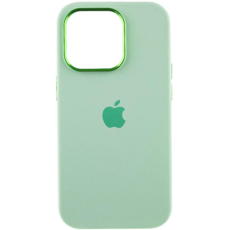 Противоударный чехол Silicone Case Metal Buttons (AA) для Apple iPhone 13 Pro Max (6.7") Зеленый / Pistachio - фото 2