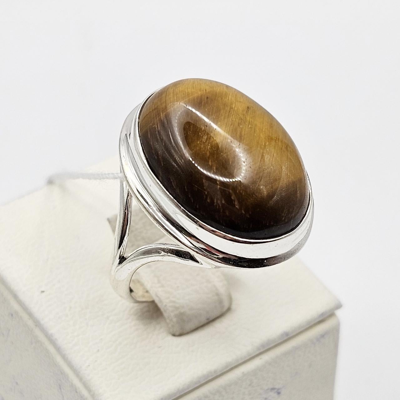 Каблучка срібна з тигровим оком р. 18 7,43 г (2906845584) Каблучка срібна з тигровим оком р. 18 7,43 г (2906845584)