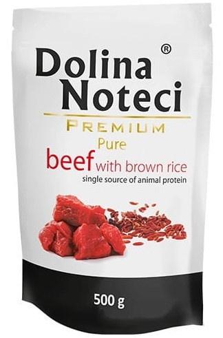 Корм влажный для собак Dolina Noteci Pure с аллергией с говядиной/коричневым рисом 500 г пауч (108059)