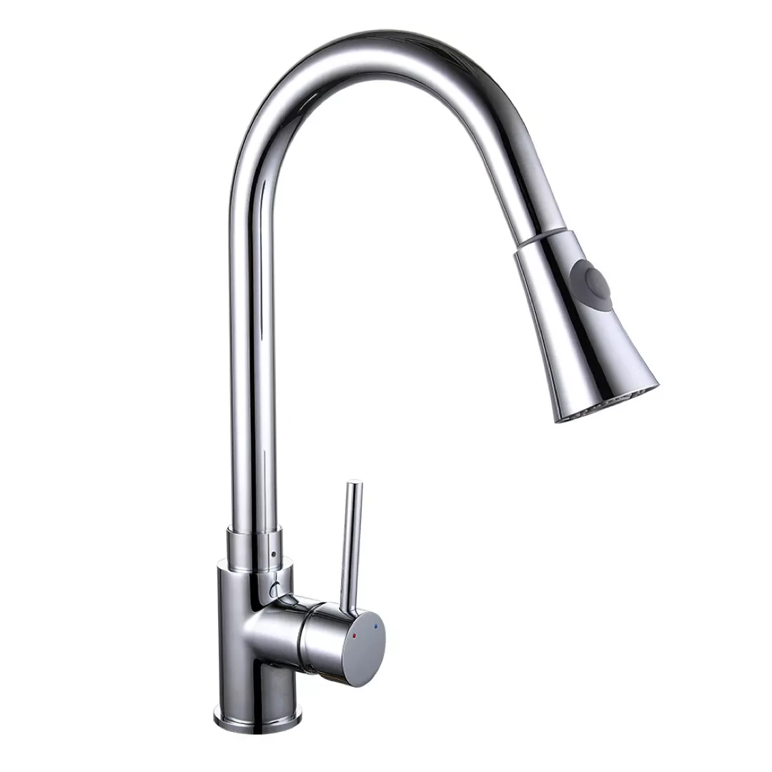 Смеситель для кухни Frap F6052 с выдвижным изливом 2 режима Хром (SE01033759)