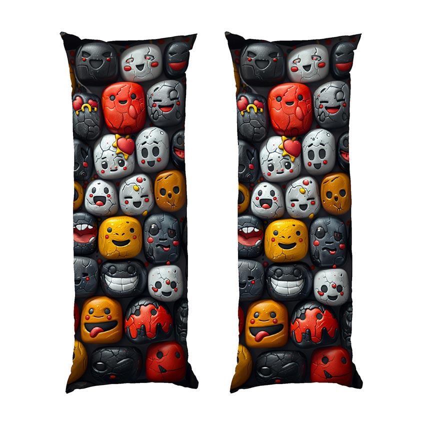 Подушка дакимакура Лицо Монстров Monsters Faces габардин 120х40 см (112547-1)