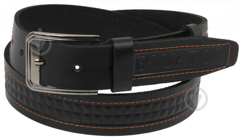 Кожаный ремень Skipper 110-130 x 3.8 см Черный (1120-38)