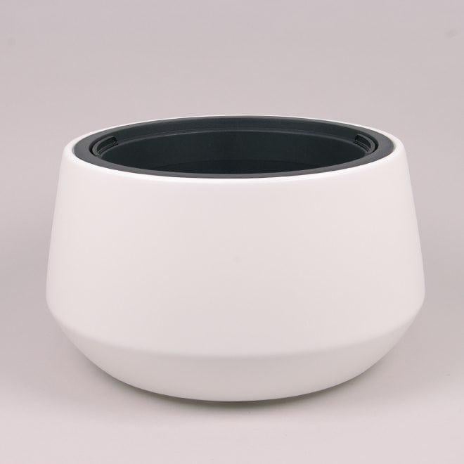 Горшок пластмассовый Flora Heos с вкладом 40 см Белый (93796)