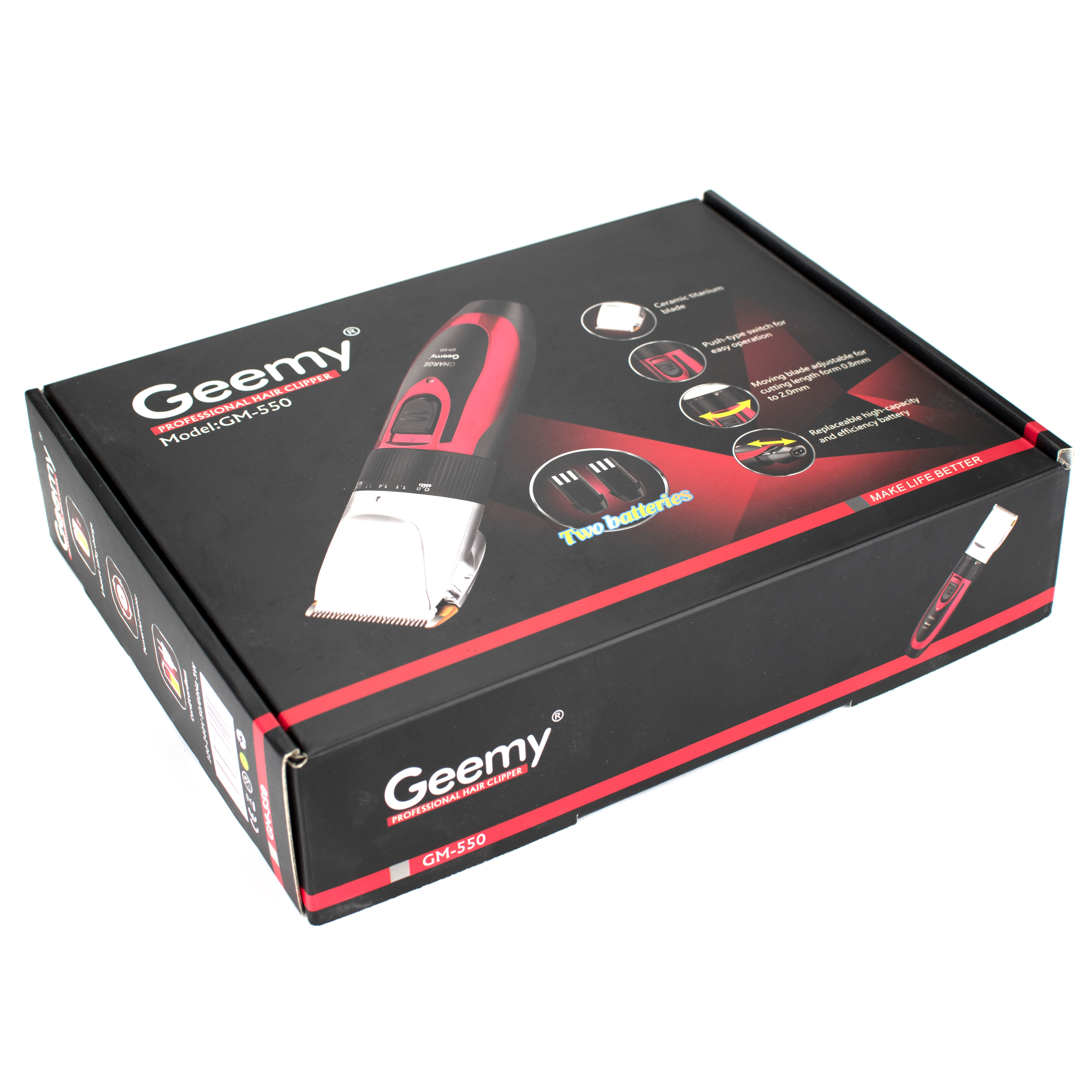 Набір для стрижки Geemy GM-550 з двома акумуляторами - фото 5