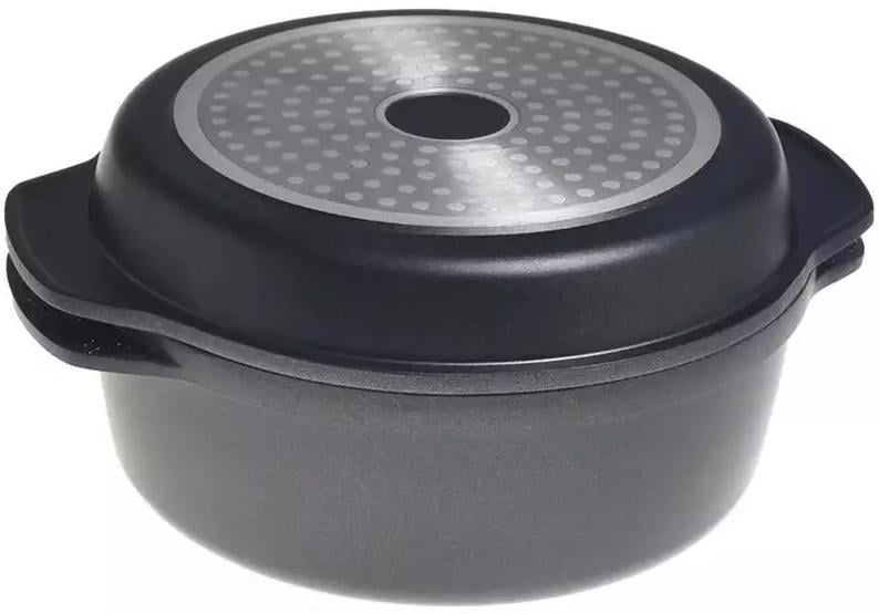 Кастрюля-гриль двойная Kamille с антипригарным покрытием 2,5 л 20 см