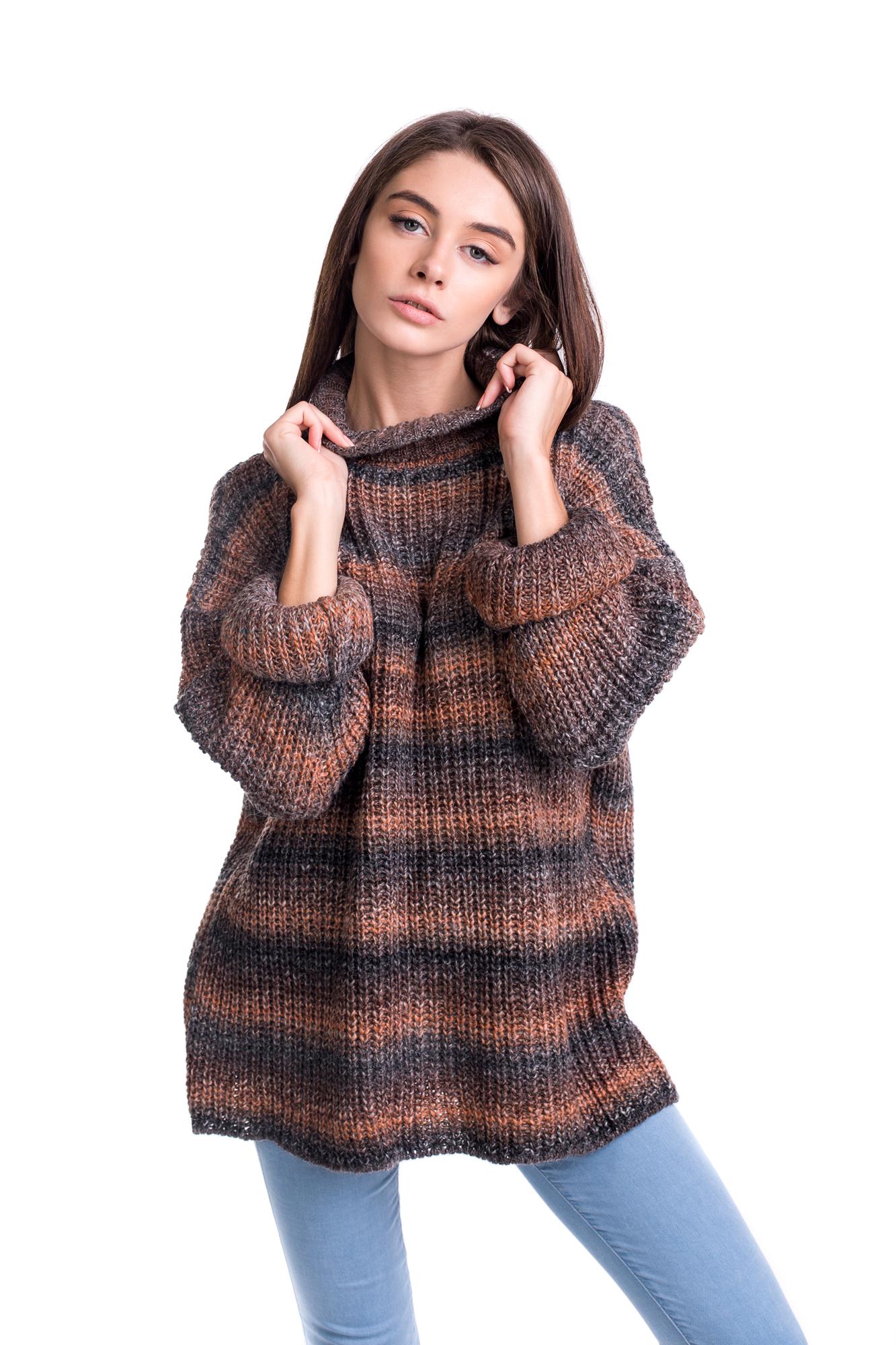 Свитер женский Bakhur oversize Оранжевый меланж (3167) - фото 3 Свитер женский Bakhur oversize Оранжевый меланж (3167) - фото 3