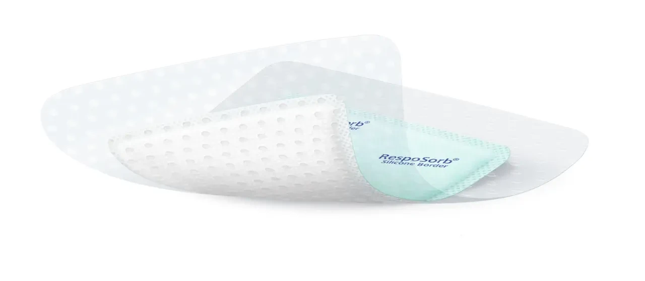 Повязка самоклеящаяся RespoSorb Silicone Border с суперабсорбирующим полимером силиконовая 10х10 см - фото 3