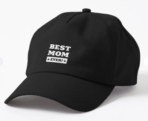 Кепка унисекс Malfini с принтом "Best mom ever" Черный (МАМА36К1)