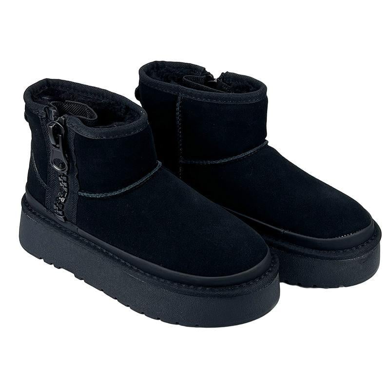 Угги женские замшевые на платформе змейка 290-1 р.36 23 см Черный (88215785) Угги женские замшевые на платформе змейка 290-1 р.36 23 см Черный (88215785)