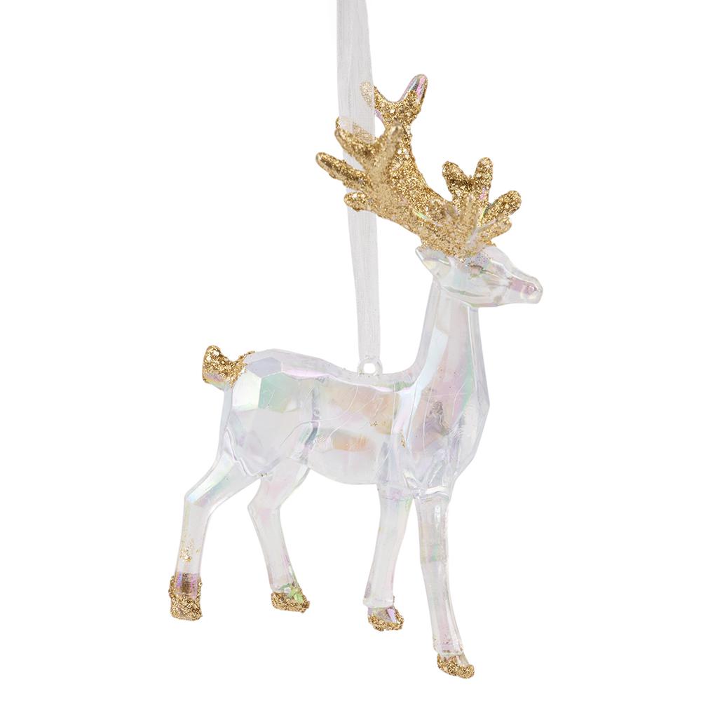 Игрушка на елку Elisey Хрустальный олень 14,1 см Серебряный (NH-106-K-158)